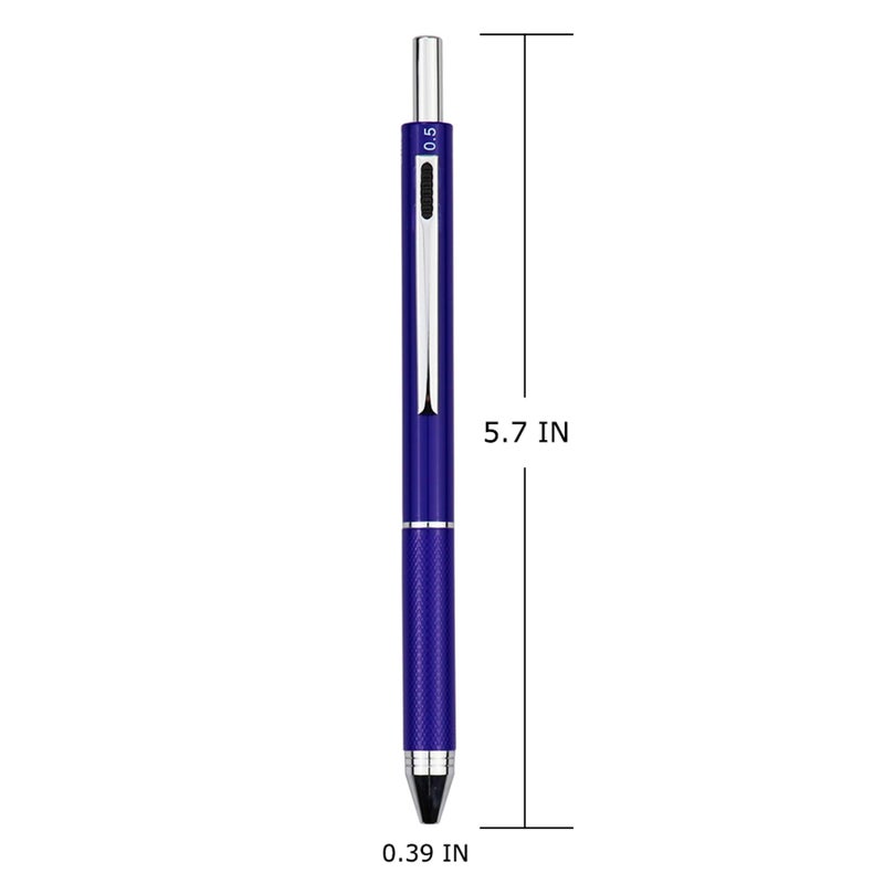 DUNBONG 4 in 1 Multicolor pen, Metal Cased Multifunction Pen, 0.5mm Mechanical Pencil, Red, Blue and Black Ball Pen, 1-Count (Blue) - Image 5